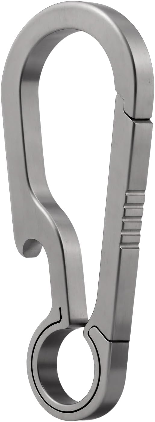 PJYTAC Titanium Carabiner Keychain Clip for Keys, 2/2.6 Inch Small