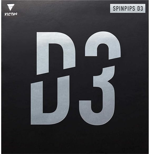 VICTAS D3 SPINPIPS D3 210060 Table Tennis Rubber, High Grain Rubber, Spin Pips, Red 1.0