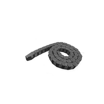 39.3 inch Carrier Drag Chain Cable Wire R18 10x15mm Inn H x W Plastic Black Open Type for CNC Router Mill and 3D Printer.