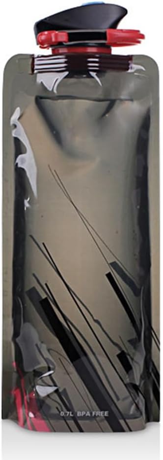 Foldable Sports Bottle - 700ML Collapsible Water Bottle Water Pouch | Flexible Lightweight Collapsible Water Bottle | Reusable Soft Flask | Soft Flexible Foldable Flat Bottle for Outdoor Sports Travel