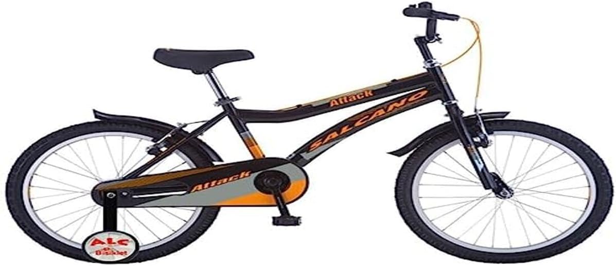 Salcano Attack 20 Rim Bike, Black-Orange-Blue