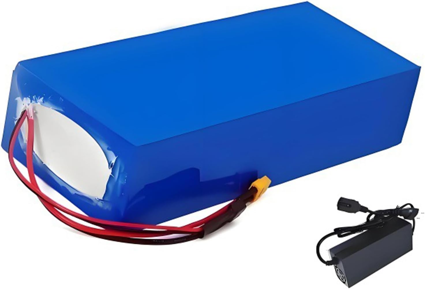 72V Lithium Ion Battery Pack 30Ah 20S4P with Built-in BMS for E-Bike, Compatible with 200-1600W Electric Bicycle Motors, Includes Charger and Protection Features