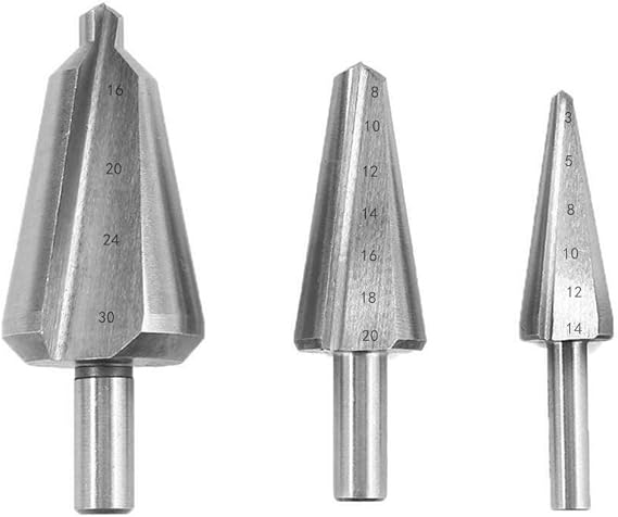 3Pcs Taper Drill Umbrella Chamfer Drill HSS Drill 16-30 8-20 3-14mm Woodworking Metal Hole Cone Opener Drill