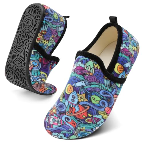 Spesoul Slippers for Women Men Furry Indoor House Shoes Soft Rubber Sole Slipper Socks Slip On House Slippers for Bedroom Home Office Travel Yoga