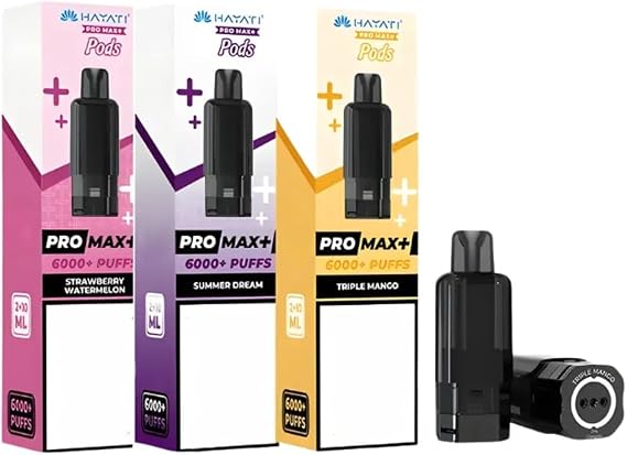 Hayati 6000 Pro Max Plus 6K Pods | Refillable Pods | Easy Installation | Pack of 1 (Cherry Colaa)