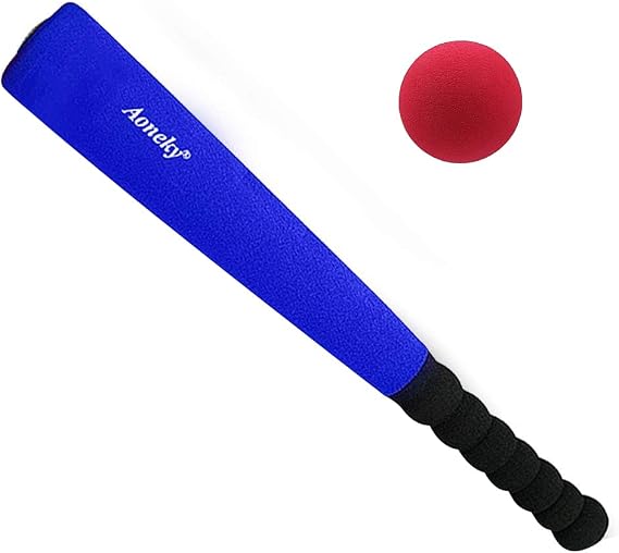 Aoneky Mini Foam Baseball Bat and Ball for Toddler, 16.5 inch