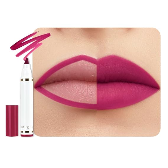 Hydrating Matte Lip Stain, 24 Hour Lipstick Lip Liner Pencil, Precise Chisel Tip Marker, With High Color Payoff Makeup Long Lasting Waterproof Smudge Proof Formula (01, 1 Count (Pack of 1))