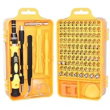 115PCS Yellow Precision Screwdriver Set 115 in 1 Electronic Repair Tool Kit for iphone,Computer,Watch,and More
