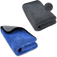 Airlab Microfiber Towels for Cars Drying Super Absorbent Cleaning Cloth, Pack of 1 and XL Microfiber Towels for Cars Drying Auto Detailing Cleaning Cloth, Pack of 1
