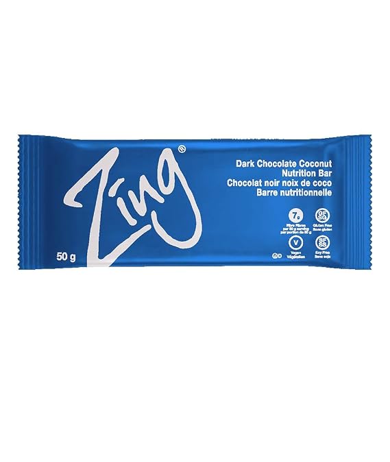 Zing, Bar Dark Chocolate Coconut, 1.76 Ounce