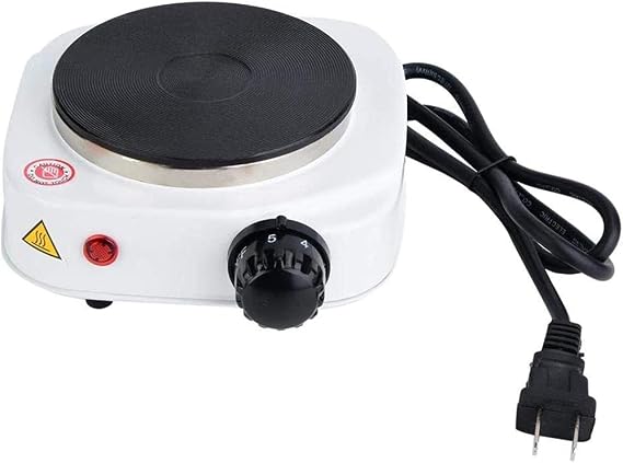 Mini Stove, Electric Single Burner, Compact and Portable, Adjustable Temperature Hot Plate, 500W Multifunctional Home Heater(US)