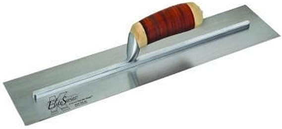 Kraft Tool CFE546L Elite Series Five Star Cement Finish Trowel with Leather Handle, 18 x 5-Inch