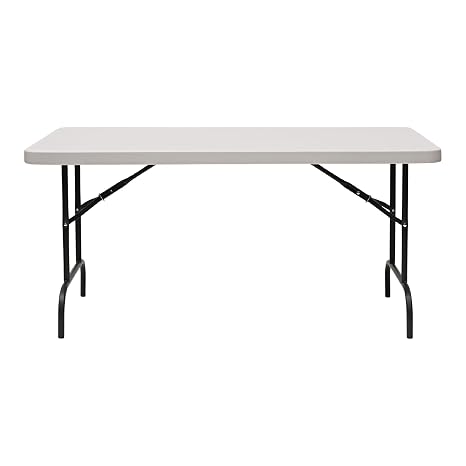 Iceberg IndestrucTable Commercial Folding Table, 5 ft, Platinum Granite | Measures 30" x 60", holds up to 1000 lbs, commercial-grade, heavy-duty, indoor and outdoor use, folds flat for storage