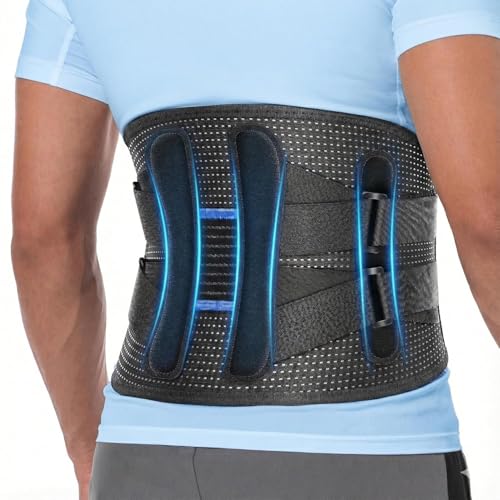 Fit Geno Back Brace for Lower Back Pain Men & Women: Adjustable Lumbar Support Brace for Pain Relief - Breathable Waist Belt for Comfort - 2XL3XL4XL