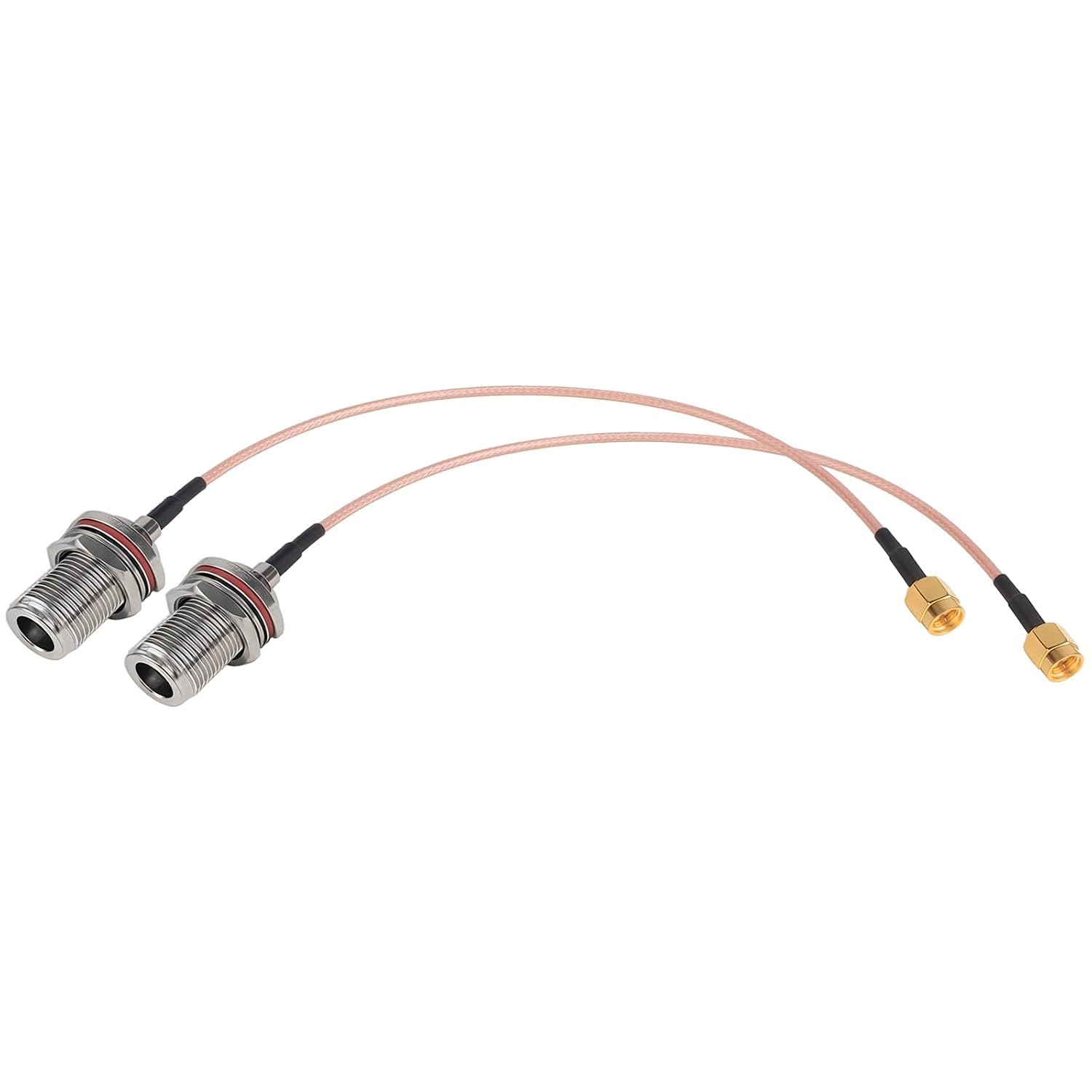 2PCS Lora SMA Male to N Female Bulkhead Connector With Waterproof O-Ring,7.8Inch RG316 Cable N to SMA Male Coaxial Adapter 50Ohm Low Loss N Type to SMA Cable for Router Antenna Signal Enhancer Adapter
