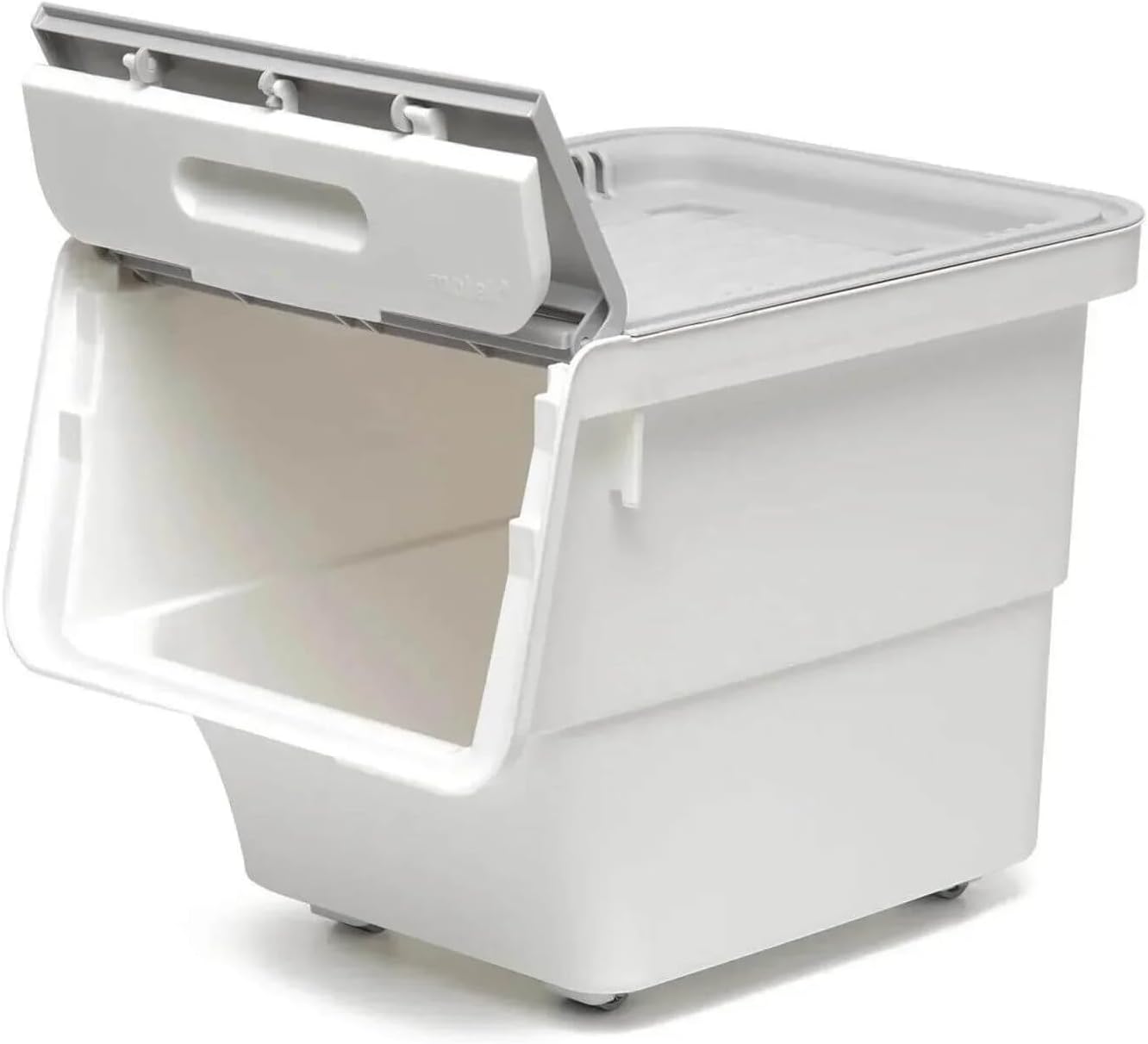 MOTEK Multi-Purpose Wheeled Organiser | Organiser Box with Front Lid | Supplies Bin | Toy Box Rolling Storage | Space Saving for Nursery