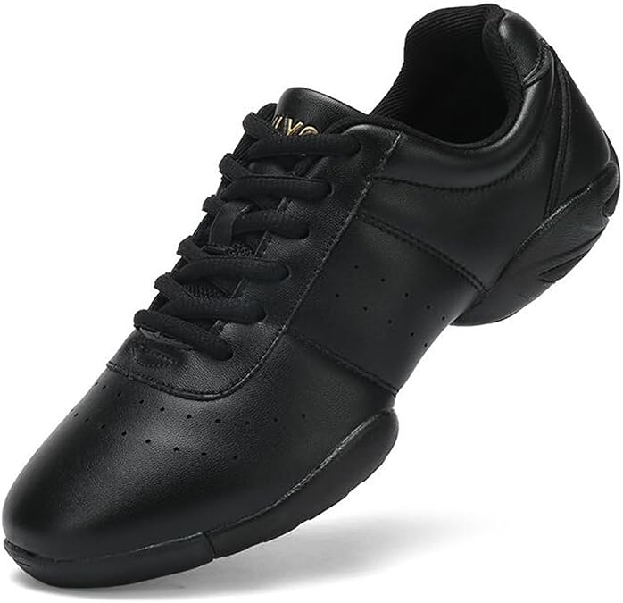 DADAWEN Adult & Youth White Cheerleading Shoes Sport Training Tennis Sneakers Competition Cheer Shoes