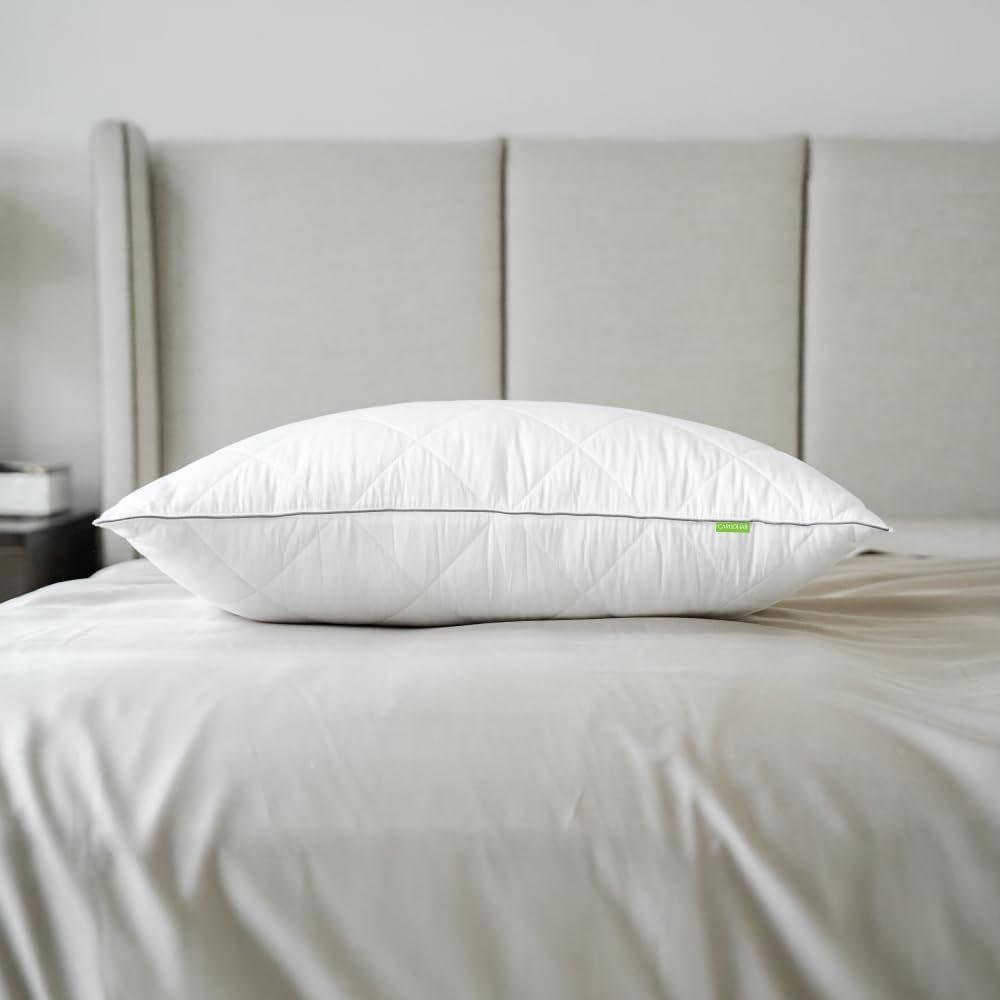 Cariloha Down Feather Pillow | White | Queen | 32 x 20 | 85% Goose Feather 15% Goose Down
