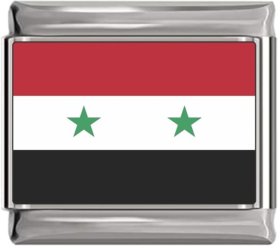 Syria Photo Flag Italian Charm Bracelet Jewelry Link