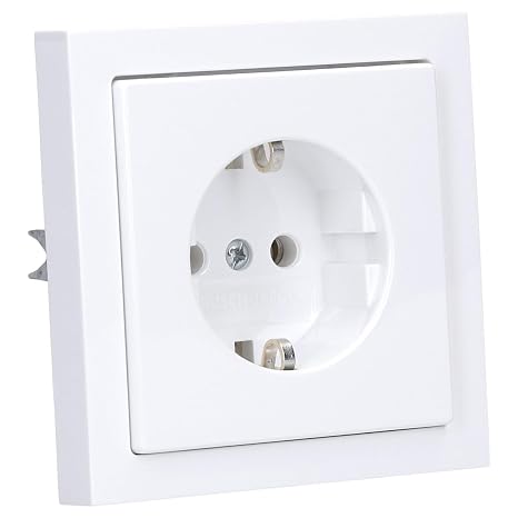 Busch-Jaeger Future Linear Complete Set: 20 EUC-84 Schuko Protective Contact Socket + 1721-84K Cover Frame 1-Way Studio White
