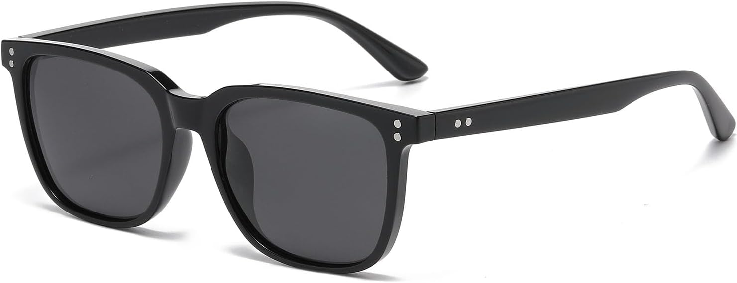 Gleyemor Polarized Men's Square Sunglasses UV400 Protection for Driving Fishing Hiking Golf Outdoor Sport Shades
