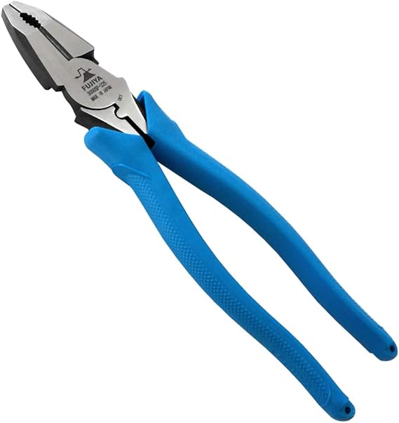 Fujiya Teko Pen Eccentric Power Pliers Slash Head Type 8.9 inches 225 mm 3000SP-225