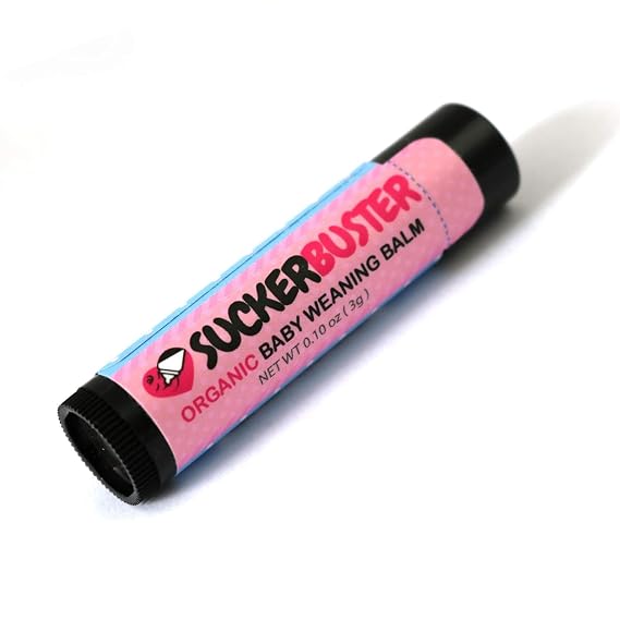 SUCKERBUSTER Baby Breastfeeding Weaning Balm Stick - 10oz, Organic Nipple Cream in Balm Stick - Postpartum Essentials, Stop Breastfeeding Essentials | Organic Nipple Cream, Balm Stick Format, Postpartum Essentials, Stop Breastfeeding Aid
