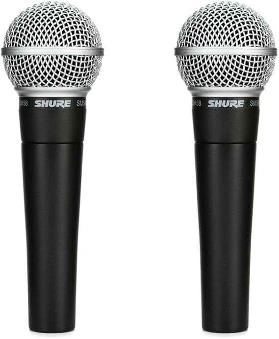 Shure SM58 Cardioid Dynamic Vocal Microphone (2-Pack)