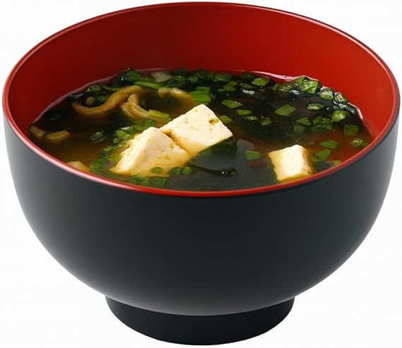 JapanBargain, 10-Pack Authentic Japanese Plastic Ramen Bowl, Black and Red Lacquered Style Noodle Soup Bowl, Made in Japan, Food Safe BPA Free, Microwave and Dishwasher Safe, 23oz