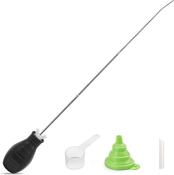 Sbestily Diatomaceous Earth Duster 5-22" Long Tube Powder Puffer Applicator
