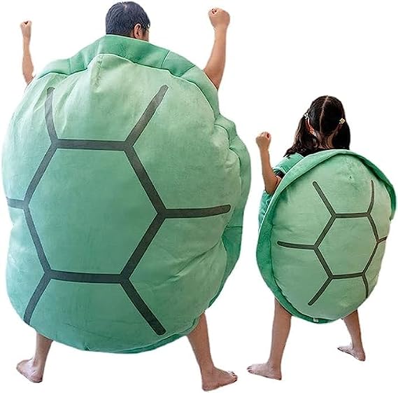 Turtle Shell Plush, Large, 31.5 inches 80 cm, Cushion, Wearable Kigurumi Plush, Body Pillow, Turtle Plush, Zabuton, Animal Costume, Backrest, Bedroom, Decoration, Cosplay