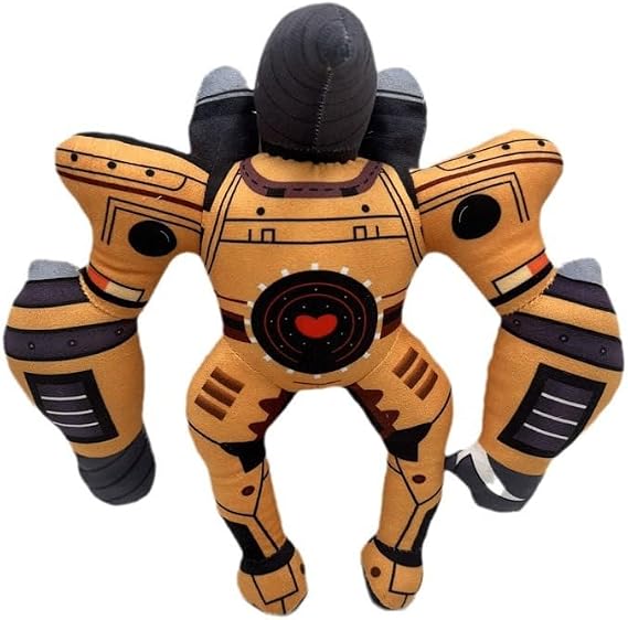 Toilet Man Plush, 11" Titan Drill Man Stuffed Plush Doll Funny Soft Anime Toilet Boss Plush for Fans Kids Friends and Collectors Halloween Christmas Birthday Present