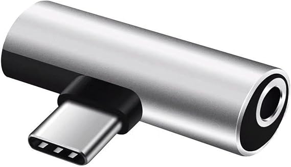 2 in 1 USB C to 3.5mm Female Headphone Jack + Type C Charger Adapter USB C to Aux-Audio Converter for S23-S22 S21-S20