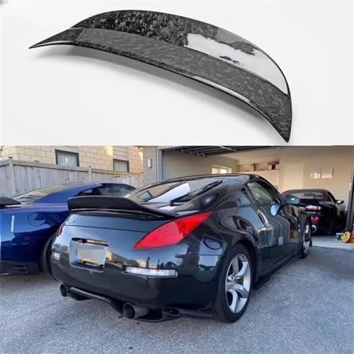 Compatible for Nissan 370Z Z34 2009-2017 Carbon Fiber Trunk Wing 09 Onwards AJT3 Style Car Styling Rear SpoilerFRP Glossy Black