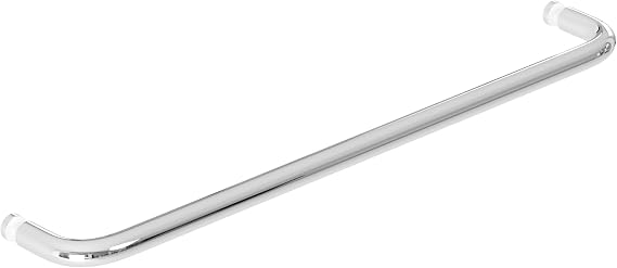 Ranbo 24 Inch Shower Door Handle, Single-Sided Towel Bar, Polished Chrome