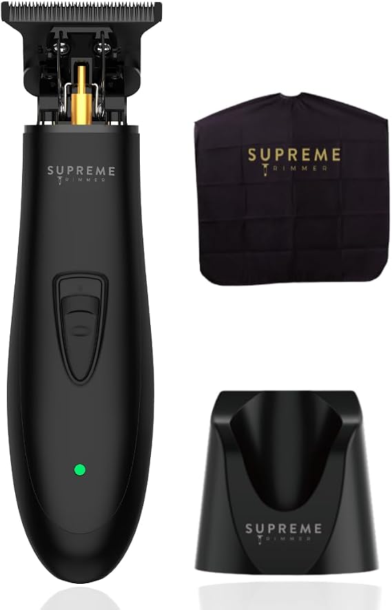 Supreme Trimmer Professional T Shaper | Cordless Hair & Beard Liner for Men | Low Noise, Precision Edger Clippers | Ideal for Sensitive Skin, Kids & Elderly | Barber & Home Use