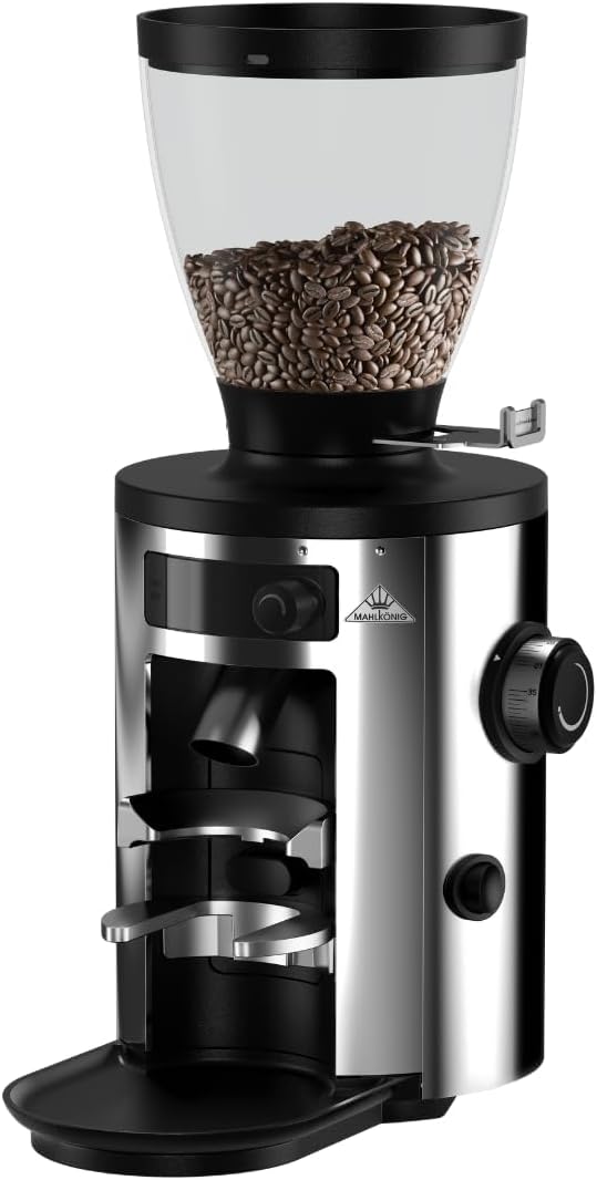 Mahlkonig X54 Allround Electric Coffee Grinder, Coffee Bean Grinder, Burr Coffee Grinder, Coffee Grinders for Home Use with Stepless Adjustment for Precise Grinds, Capacity - 250 Gram (Chrome)
