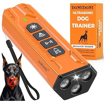 Dog Bark Deterrent Device- 3X Ultrasonic Anti Barking Devices for Dogs, Safe for Dogs & Humans, Portable Barks No More Bark Stopper Dog Training Device Indoor Outdoor Use RechargeableAlpha Pro