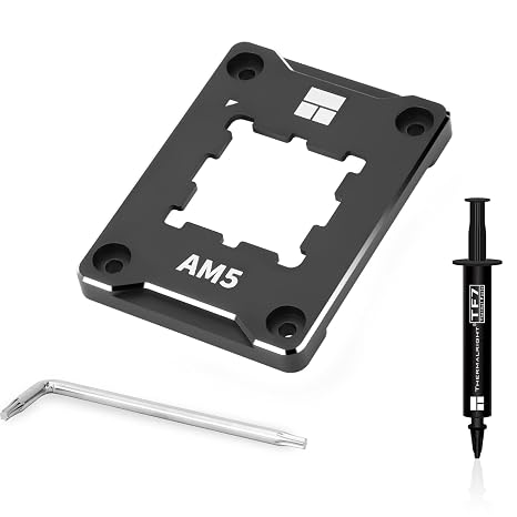 Thermalright ASF-Black AM5 CPU Holder, Corrective Anti-Bending Fixing Frame, Full-Fit Fixed Non-Marking Mounter, AM5 Anti-Bending Contact Frame, CPU Cooler Standard