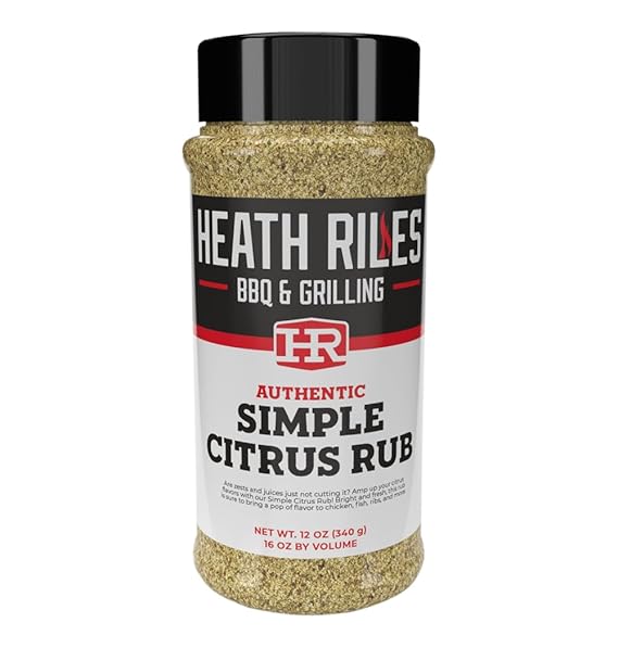 Heath Riles BBQ Rub - Simple Citrus Seasoning, Champion Pitmaster Recipe, Legendary Rubs For Smoking & Grilling, 80+ BBQ Championships, 12 oz.