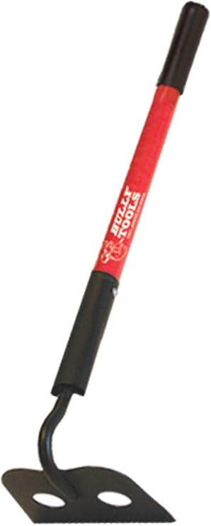 BULLY TOOLS Mason Hoe Tool - 12-Gauge Heavy Duty Garden Hoe with Fiberglass Handle for Digging, Spreading and Mixing Concrete, Soil Cultivation, Ideal for Gardening - 100% Made in The USA, 22-Inch