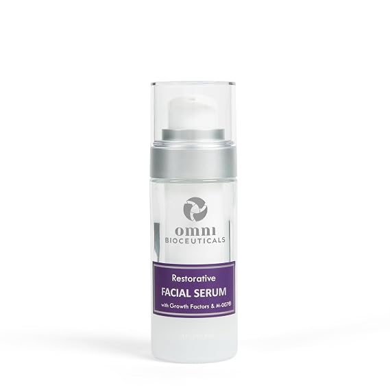 Daily Restorative Facial Serum with Growth Factors Anti-Aging 1.0oz | Tighten and Enhance Skin Integrity with Hyaluronic Acid and Peptides
