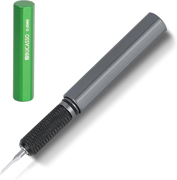 Model Scriber, Line Scriber with Tungsten Steel Blades, Model Scribing Tool for Modeling Hobby, RG Scale Model, Gundam Model Kit, Plastic Models, Resin GK Carved Engraved Lines (0.2MM)