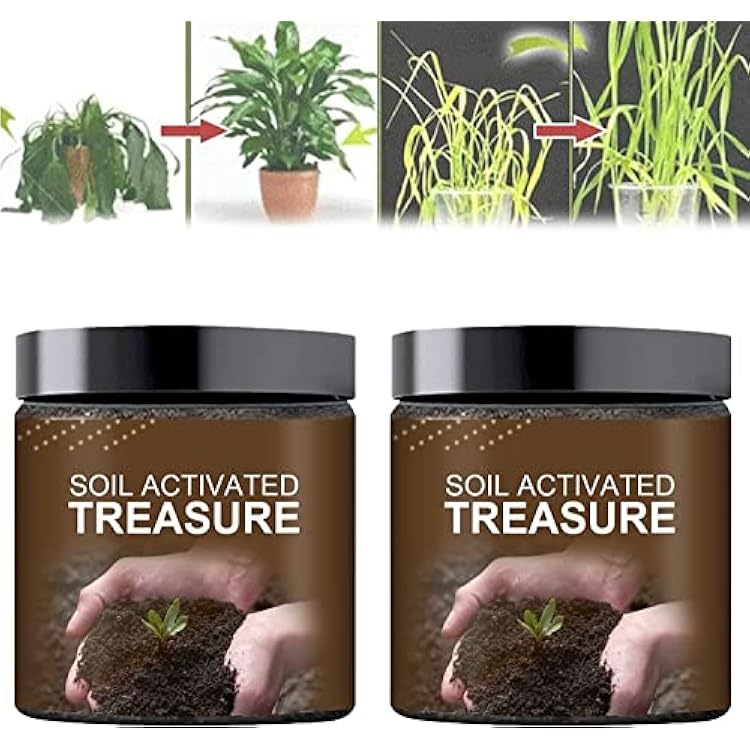 Soil Activated Treasure-You Will Be Amazed! Premium Soil Activator Activated Baosong Soil Essence Flower Fertilizer, Soil Activators for Raised Garden Beds, Potting Mix, Lawns 200g, 2Pcs