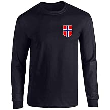 Pop Threads Norway Soccer Retro National Team Jersey Norwegian Graphic Tee T-Shirt for Men