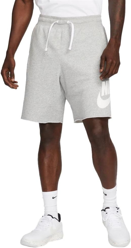 Nike Club Alumni Men's French Terry Shorts (Dark Grey Heather/White/White, DX0502-063)