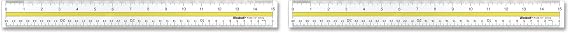 Westcott Acrylic Data Highlight Reading Ruler with Tinted Guide, 15" Clear (Pack of 2)
