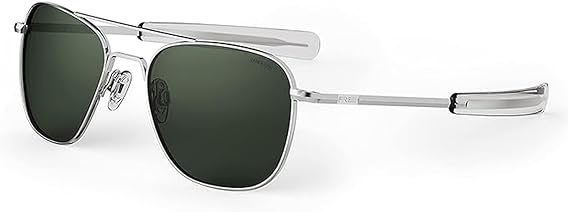 Randolph Eyewear Aviator Sunglasses for Men & Women Non-Polarized & Polarized Lenses Bright Chrome UV Protection Sunglasses