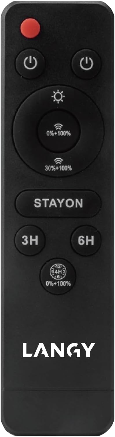 LANGY Solar Light Remote Control Black