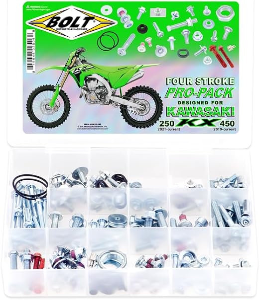 Bolt Motorcycle Hardware Kxpp-19f Propack Compatible with Kawasaki 4 STK Kaw Kx250/450f